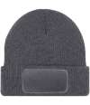 BB440 B440 Beechfield Thinsulate™ Patch Beanie Graphite Grey colour image